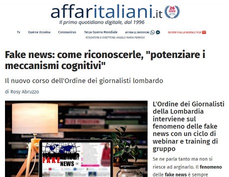 affaritaliani su fake news genio in 21 giorni